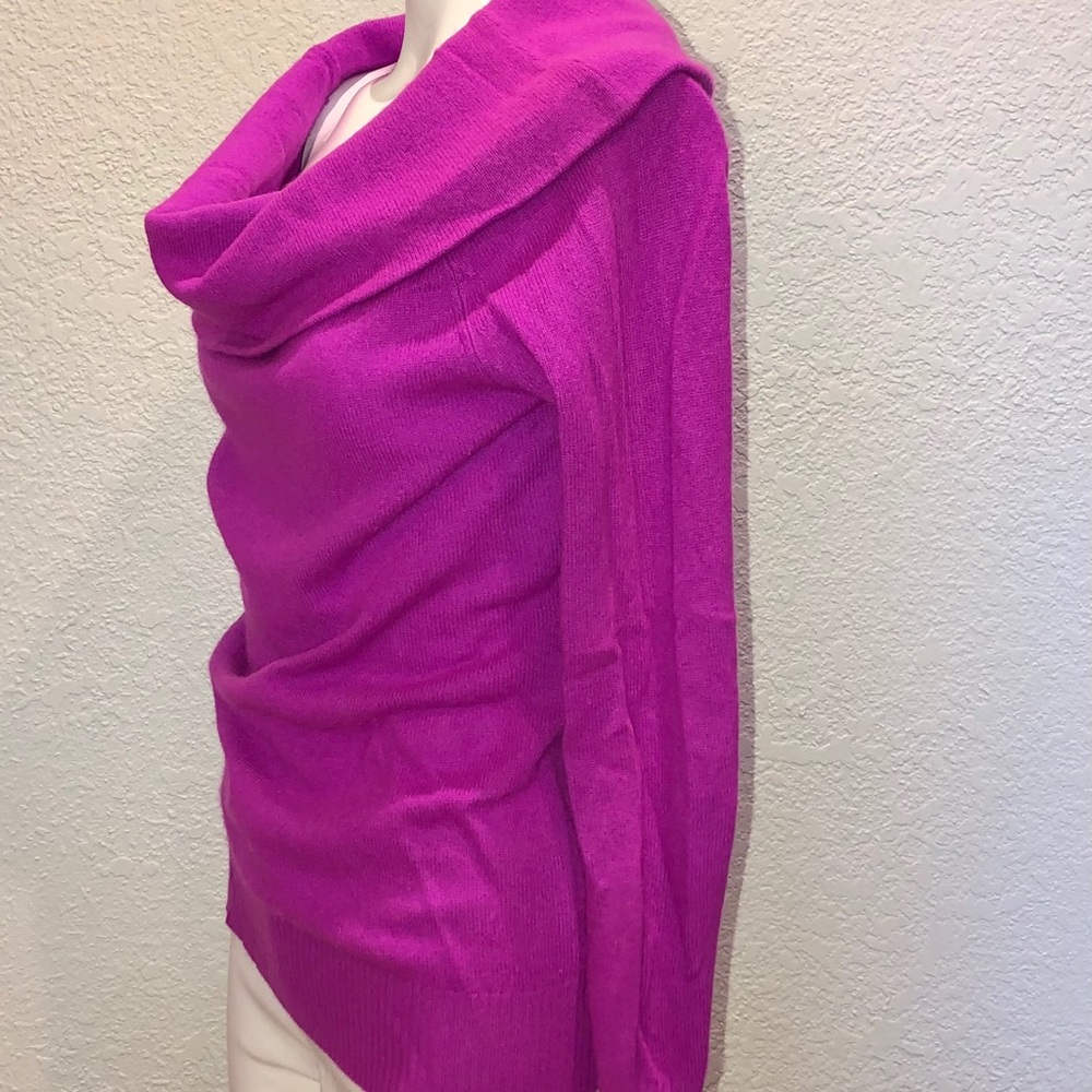 Antonio Melani 100% Cashmere Fuchsia Drape Neck